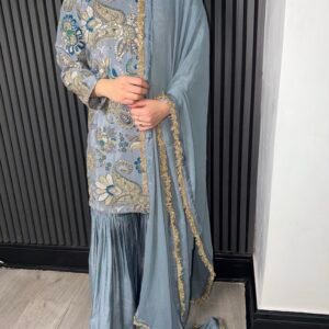 Zari Gharara 3 piece suit