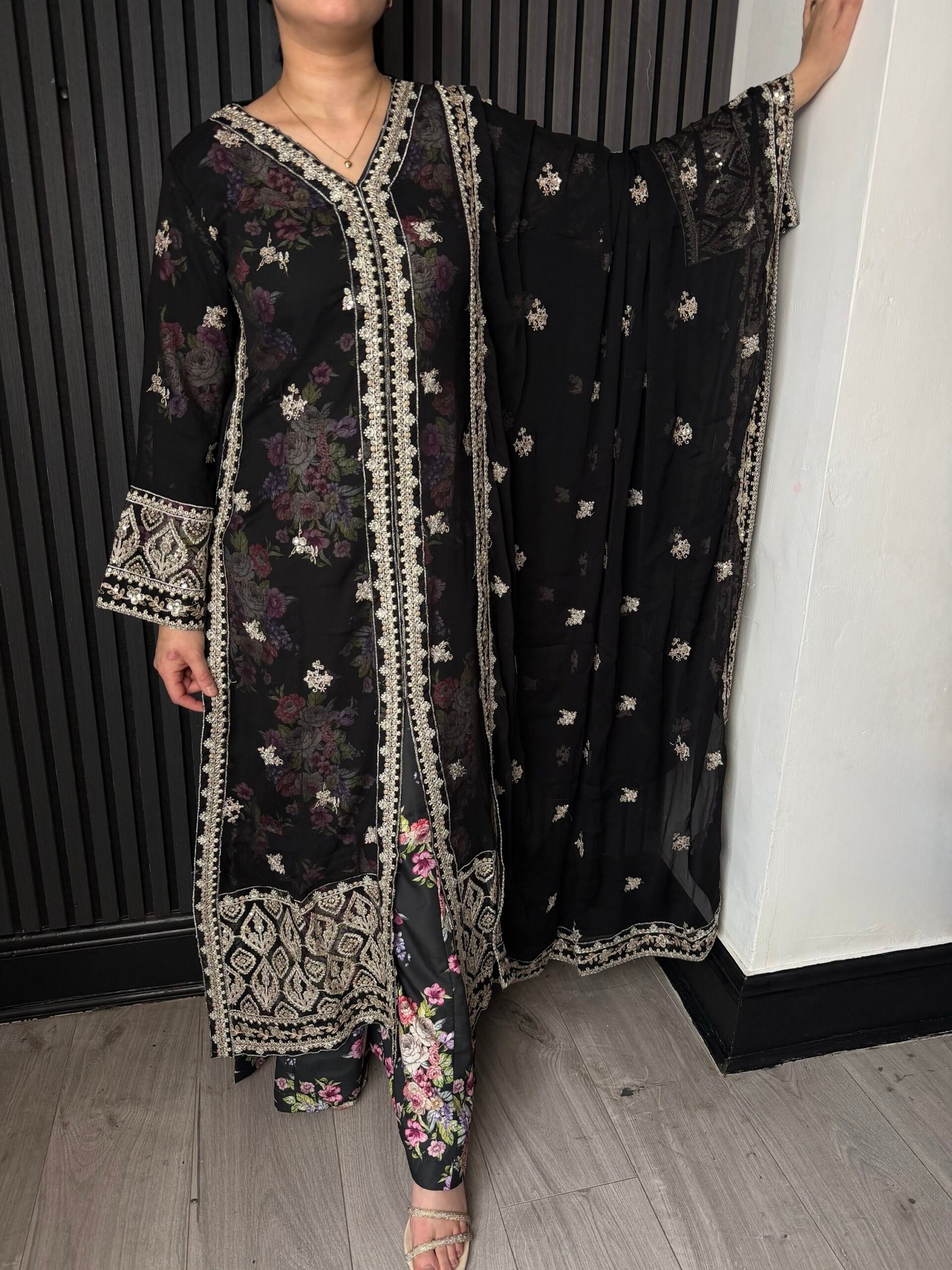 Ethnc inspired sharara 4 piece suit